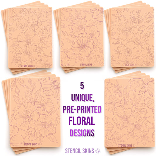 Stencil Skins® Pre-printed Floral Designs