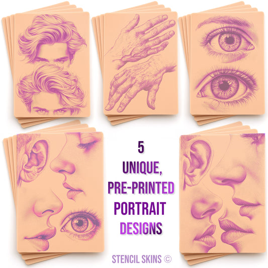 Stencil Skins® Pre-printed Portrait Designs