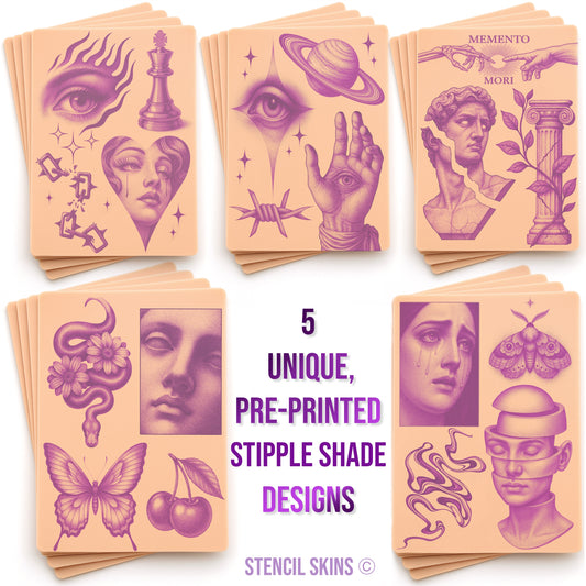 Stencil Skins® Pre-printed Stipple Designs