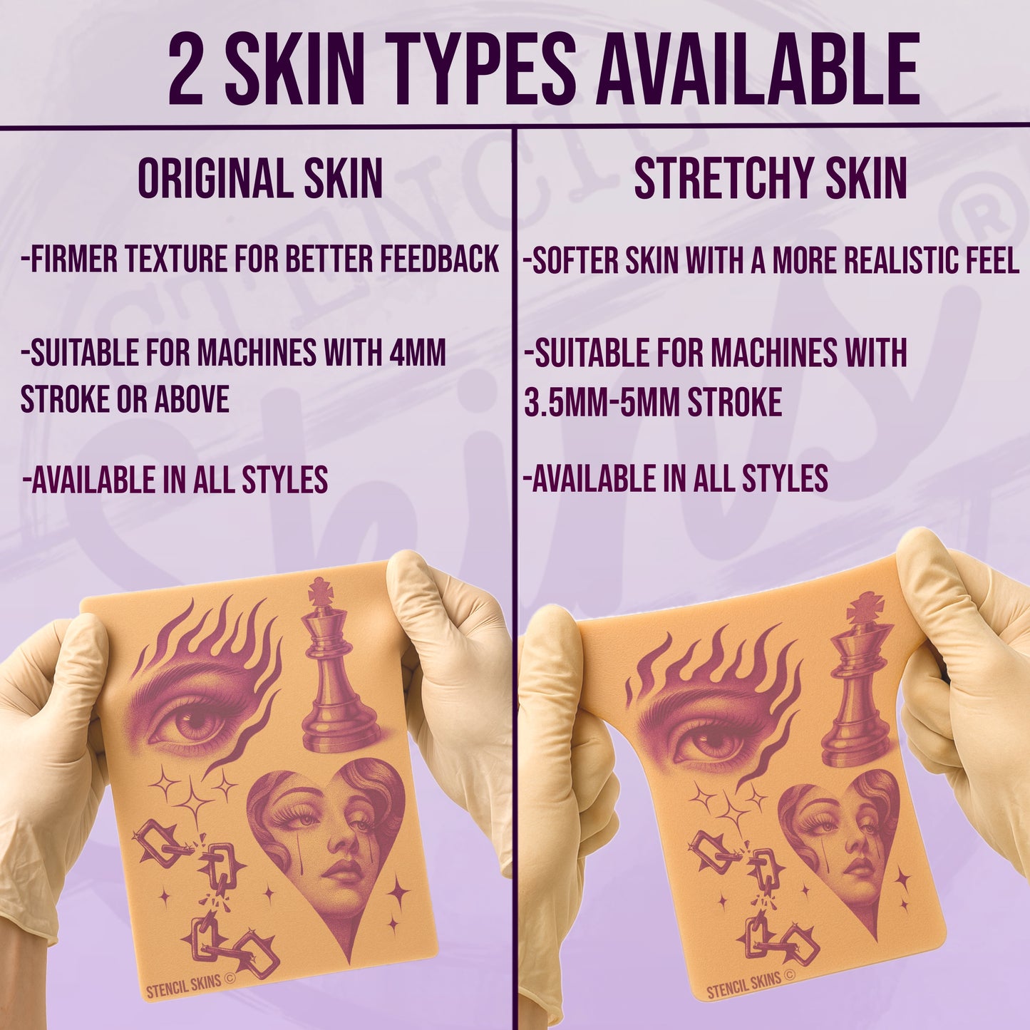 Stencil Skins® Pre-printed Stipple Designs