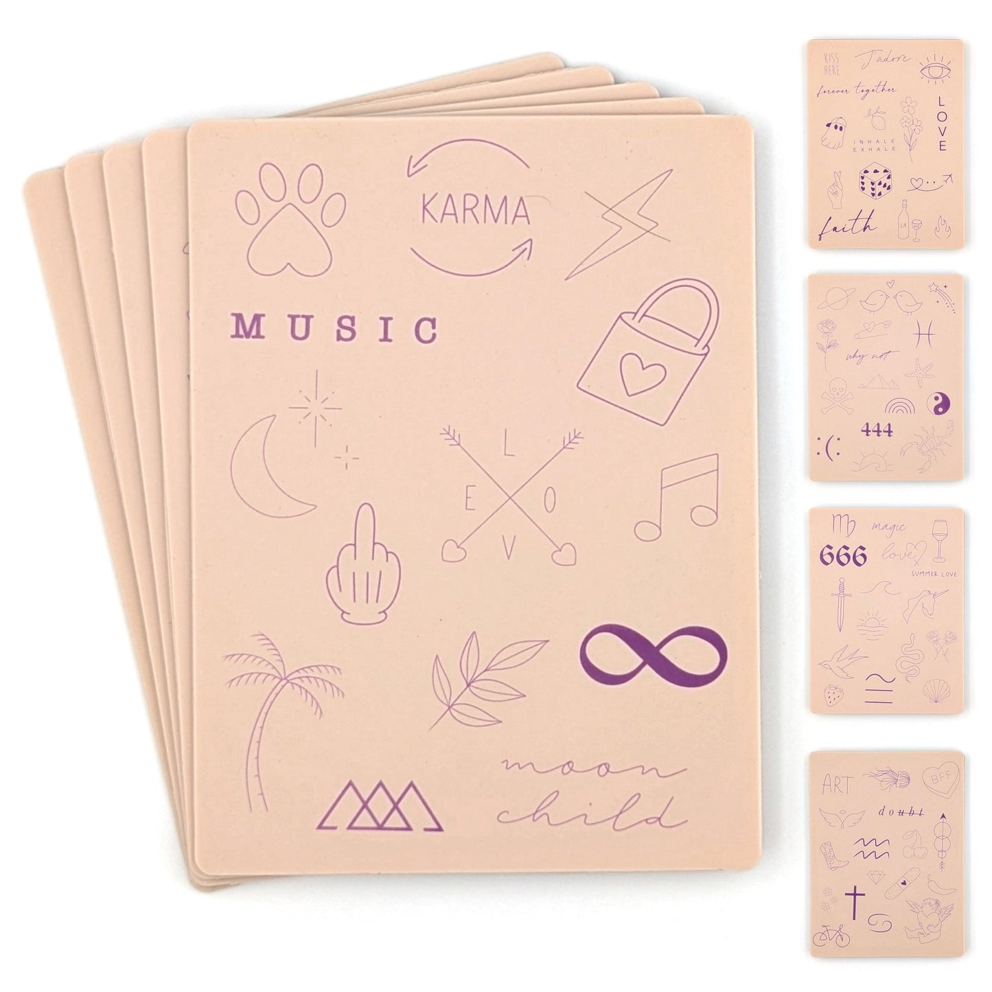 Stencil Skins® Pre-printed Tattoo Practice Skins with Stencils (Fineline)