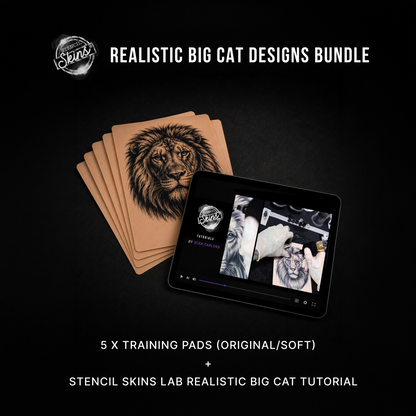 Stencil Skins® Pre-printed Realistic Big Cat Designs Bundle