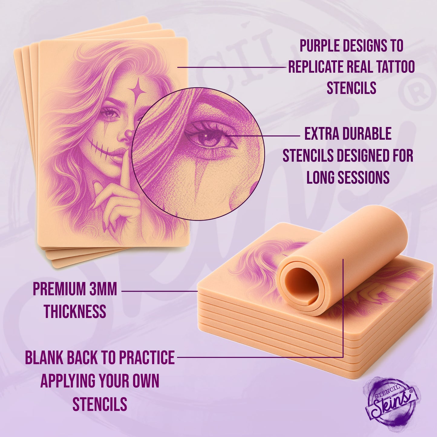 Stencil Skins® Pre-printed Chicano Designs