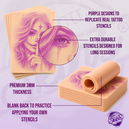 Stencil Skins® Pre-printed Chicano Designs