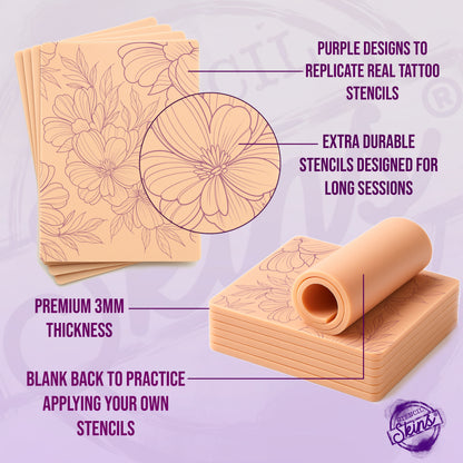 Stencil Skins® Pre-printed Floral Designs