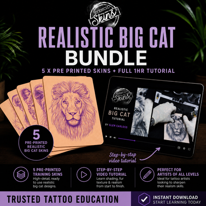 Stencil Skins® Pre-printed Realistic Big Cat Designs Bundle