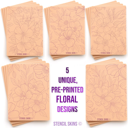Stencil Skins® Pre-printed Floral Designs