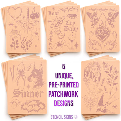 Stencil Skins® Pre-printed Patchwork Designs