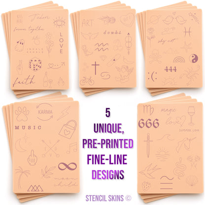 Stencil Skins® Pre-printed Fineline Designs