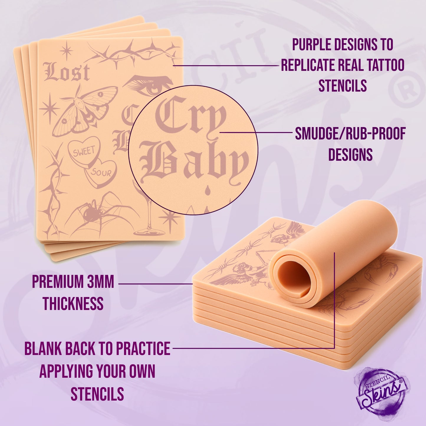 Stencil Skins® Pre-printed Patchwork Designs