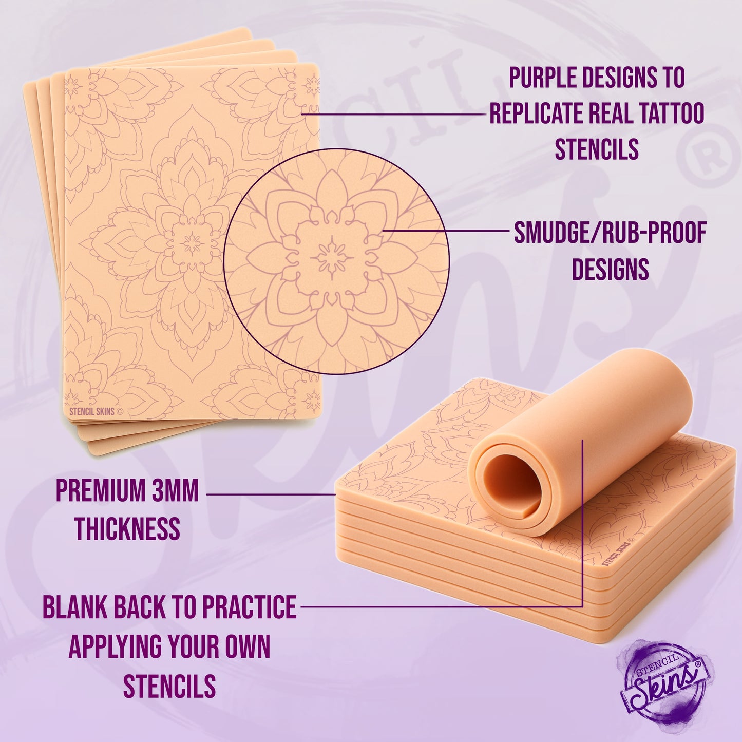 Stencil Skins® Pre-printed Mandala Designs