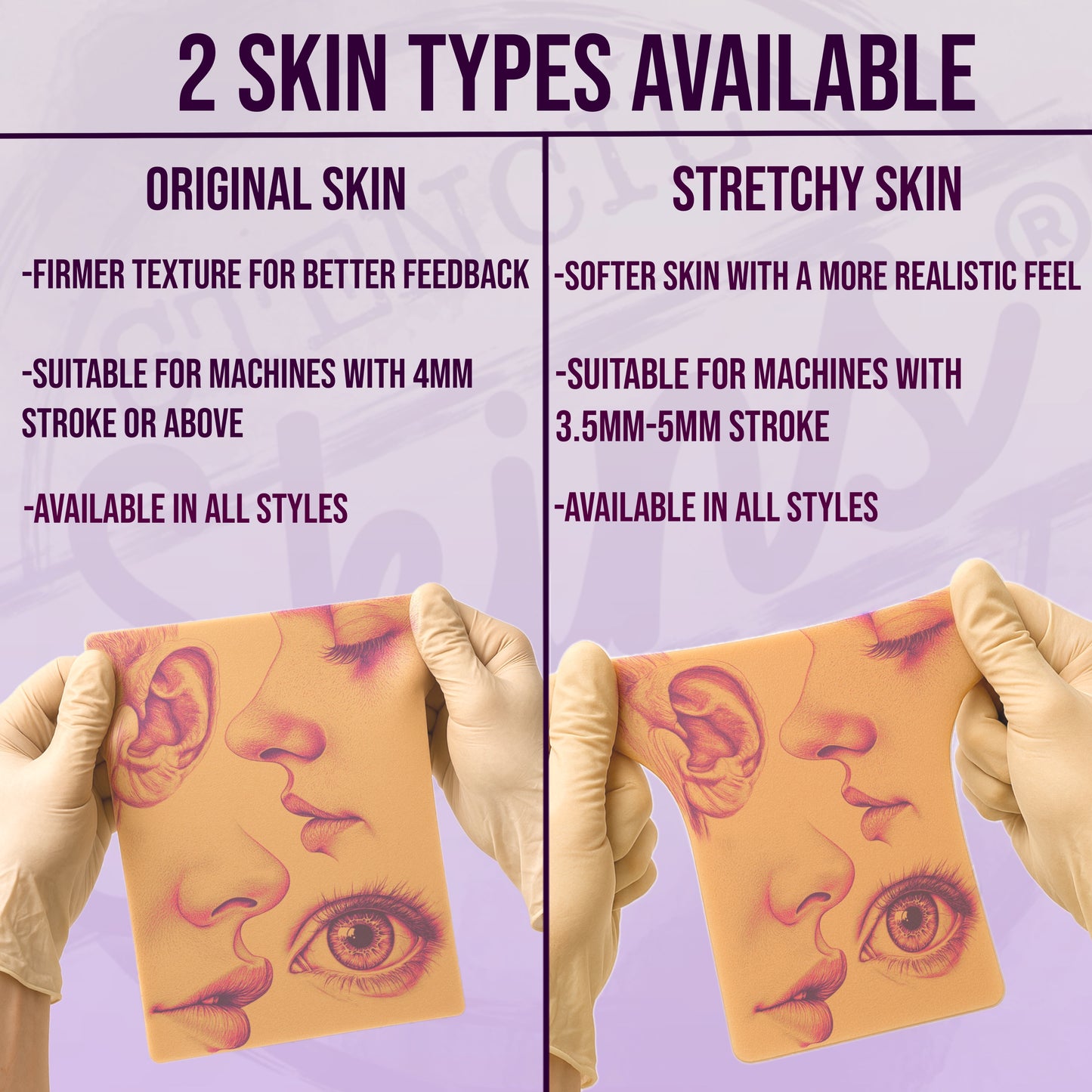 Stencil Skins® Pre-printed Portrait Designs