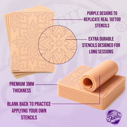 Stencil Skins® Pre-printed Mandala Designs