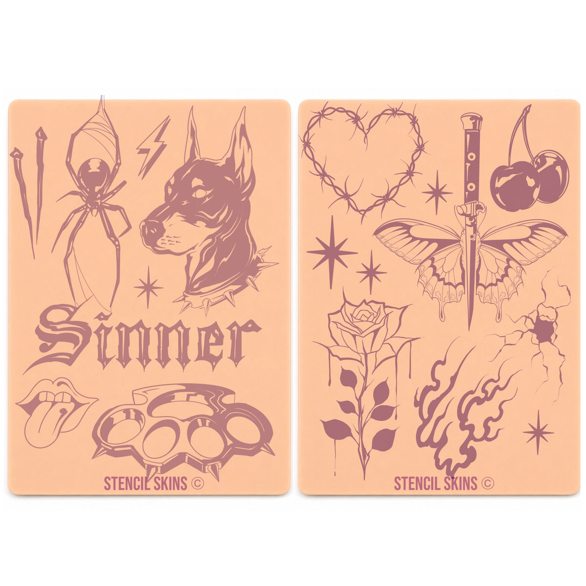 Stencil Skins® Pre-printed Patchwork Designs – Set of 2