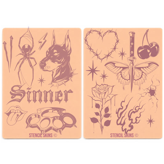 Stencil Skins® Pre-printed Patchwork Designs – Set of 2