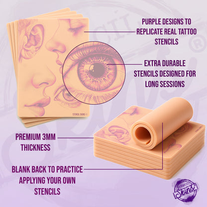 Stencil Skins® Pre-printed Portrait Designs