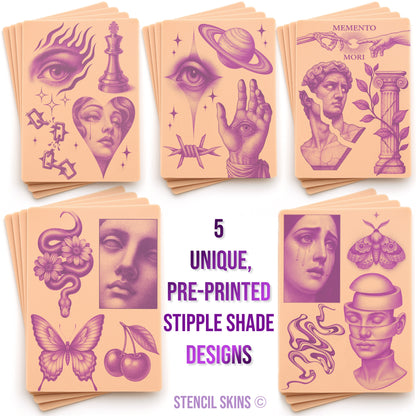 Stencil Skins® Pre-printed Stipple Designs