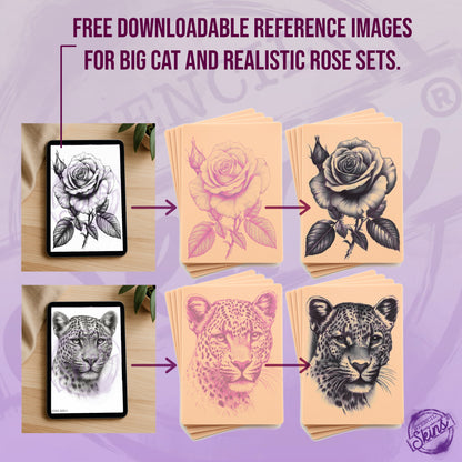 Stencil Skins® Pre-printed Realistic Big Cat Designs