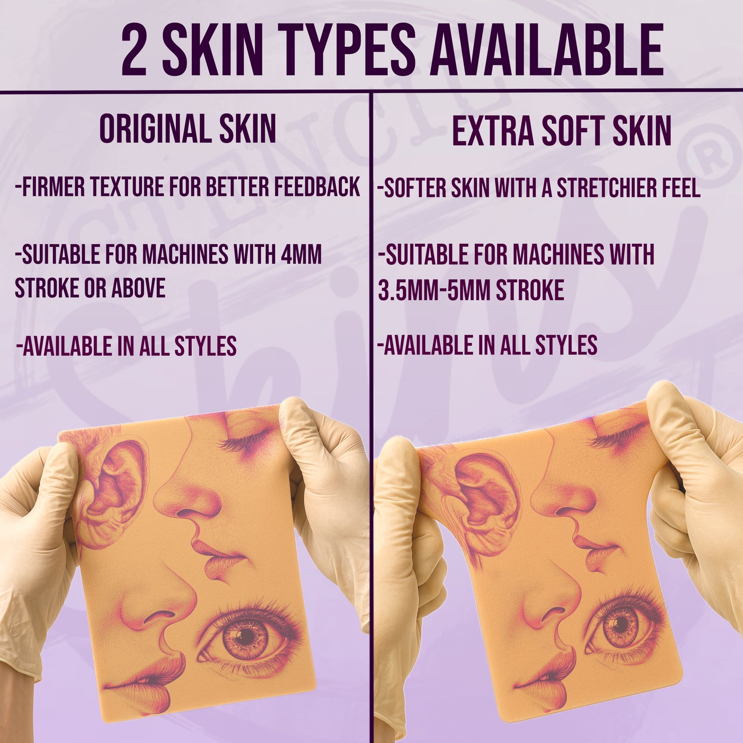 Stencil Skins® Pre-printed Portrait Designs