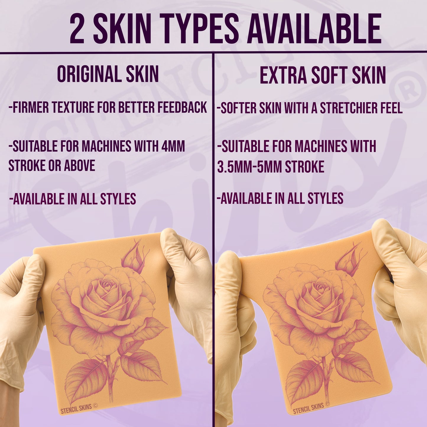 Stencil Skins® Pre-printed Realistic Rose Designs
