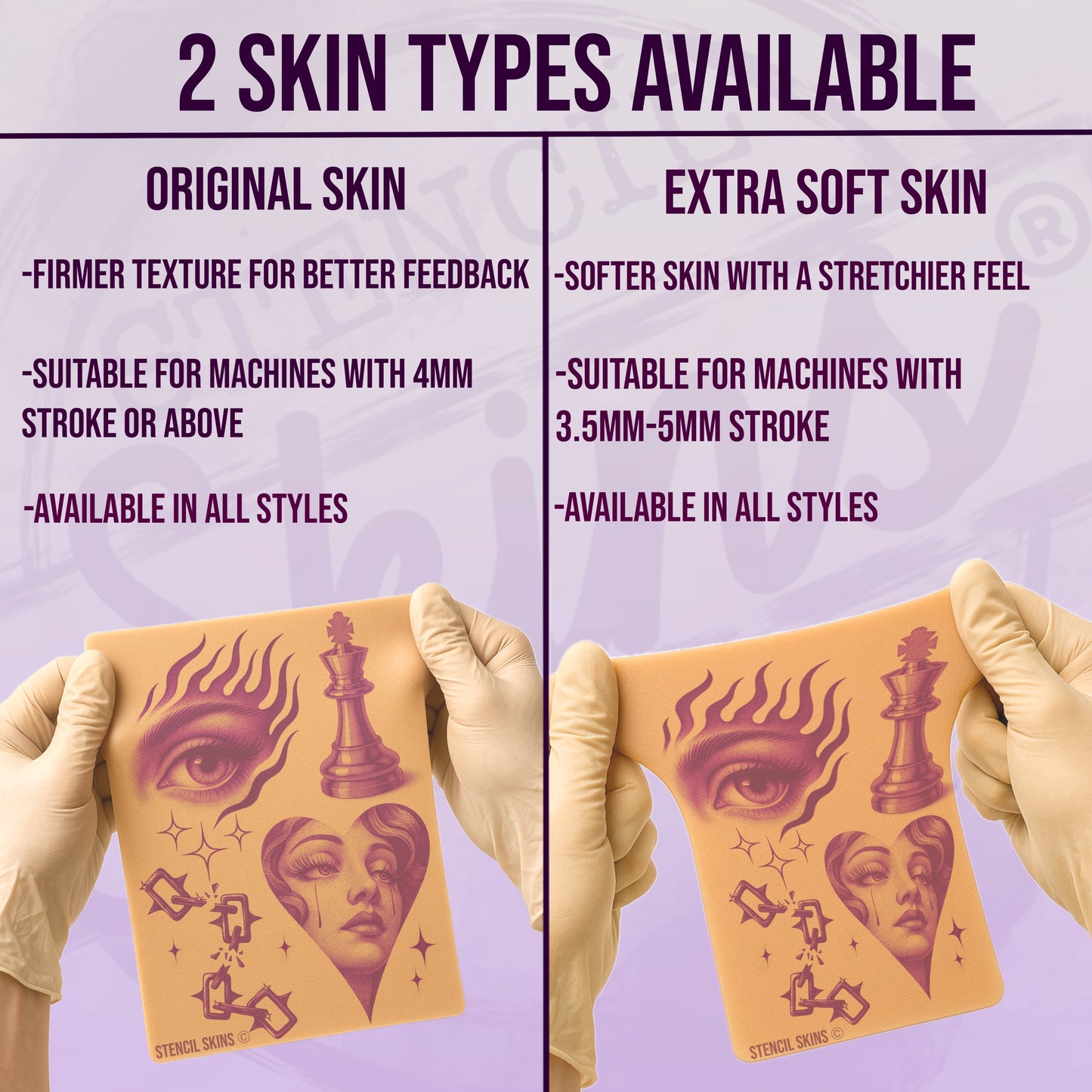 Stencil Skins® Pre-printed Stipple Designs