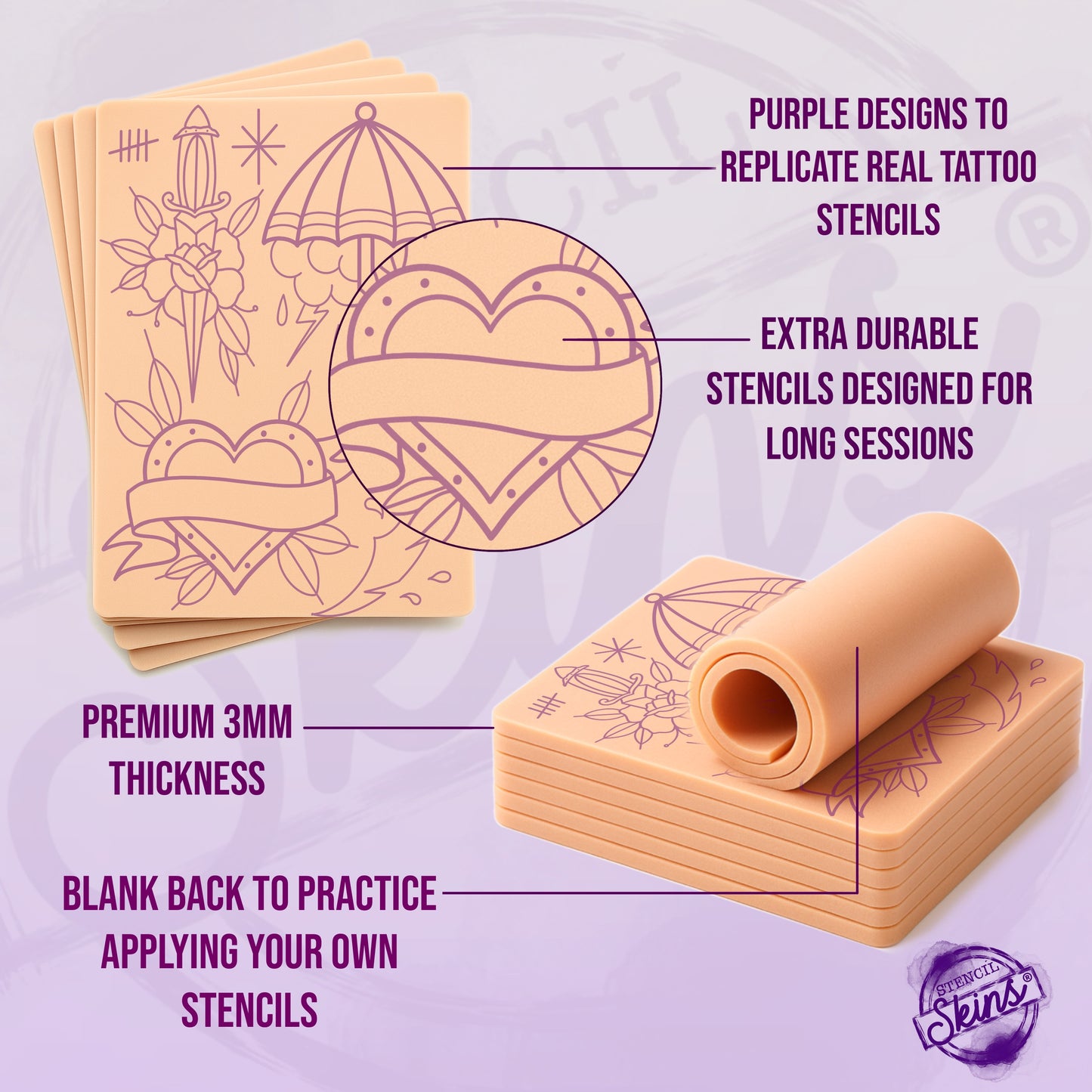 Stencil Skins® Pre-printed Traditional Designs